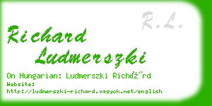 richard ludmerszki business card